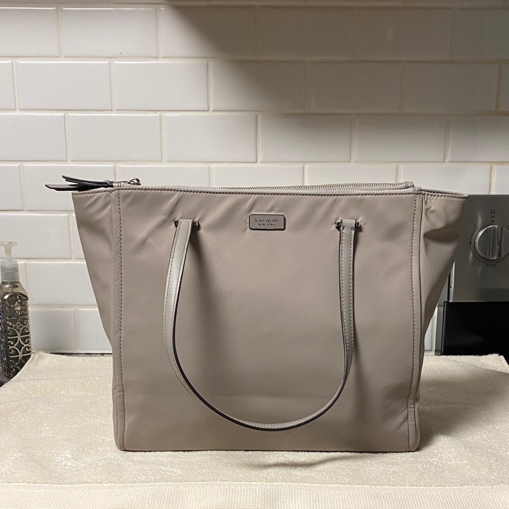 Kate Spade Light Gray Tote Bag